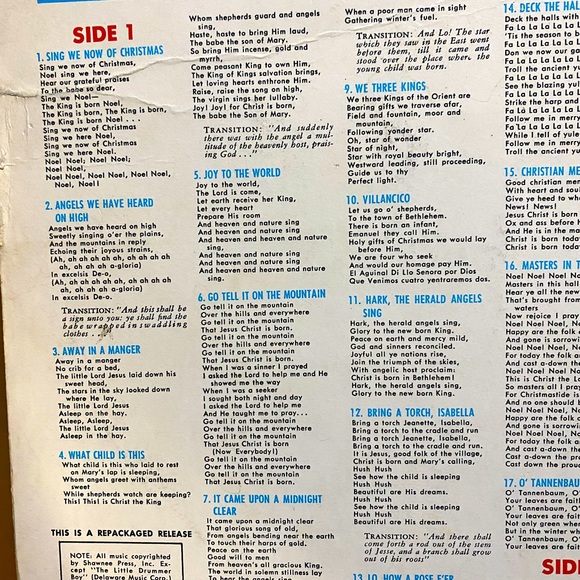 THE LITTLE DRUMMER BOY VINYL 33 1/3 RPM RECORD LP VTG 1963 CHRISTMAS MUS… - Picture 14 of 14